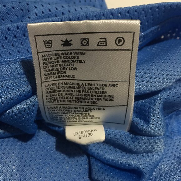 Vintage Y2K Nike Mens Tank Top XL Blue Center Swoosh Mesh Athletic Basketball - Picture 5 of 9